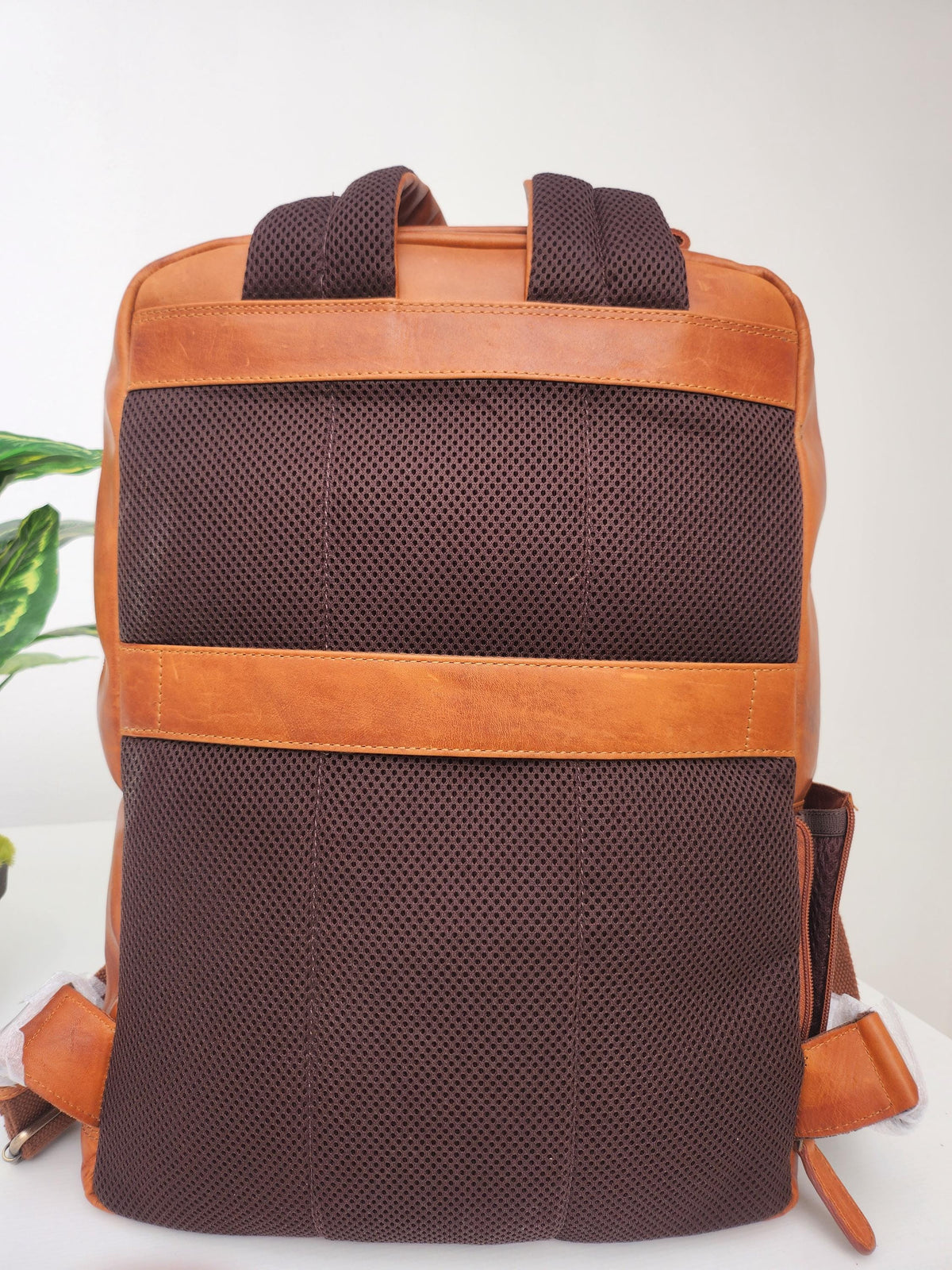 Laptop XL Rucksack, Öl-Pull-Up-Leder 17-Zoll-Rucksack 25L