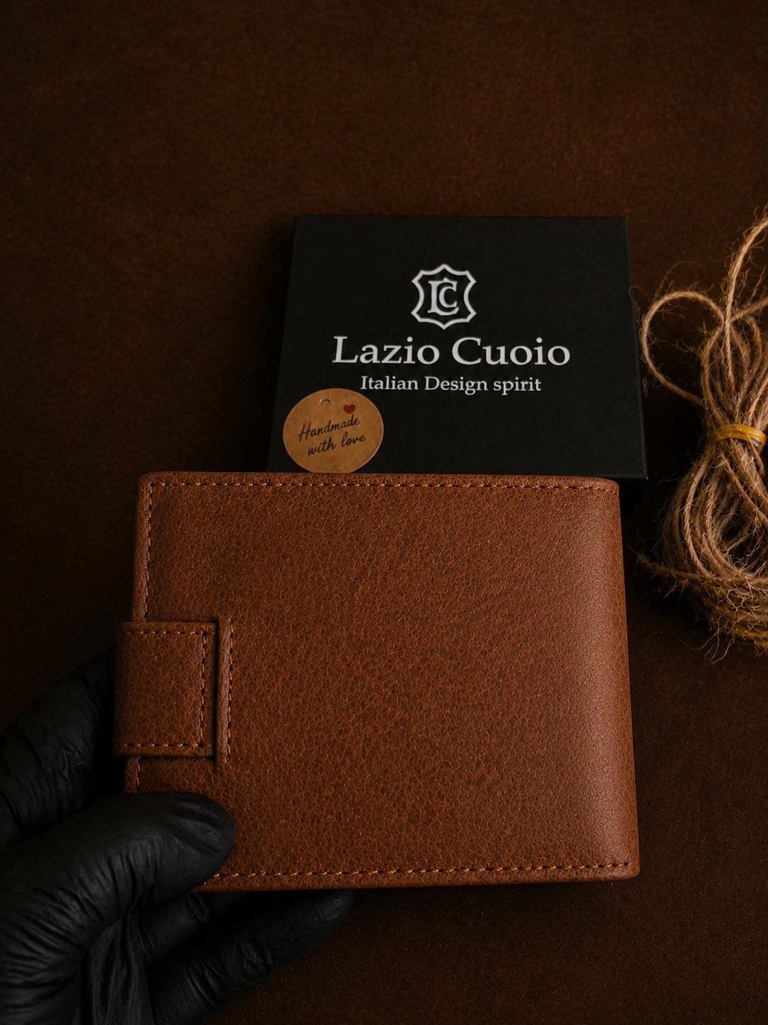 Gepersonaliseerde Leren Portemonnee, Italiaans design, RFID-blokkering, Gegraveerd cadeau