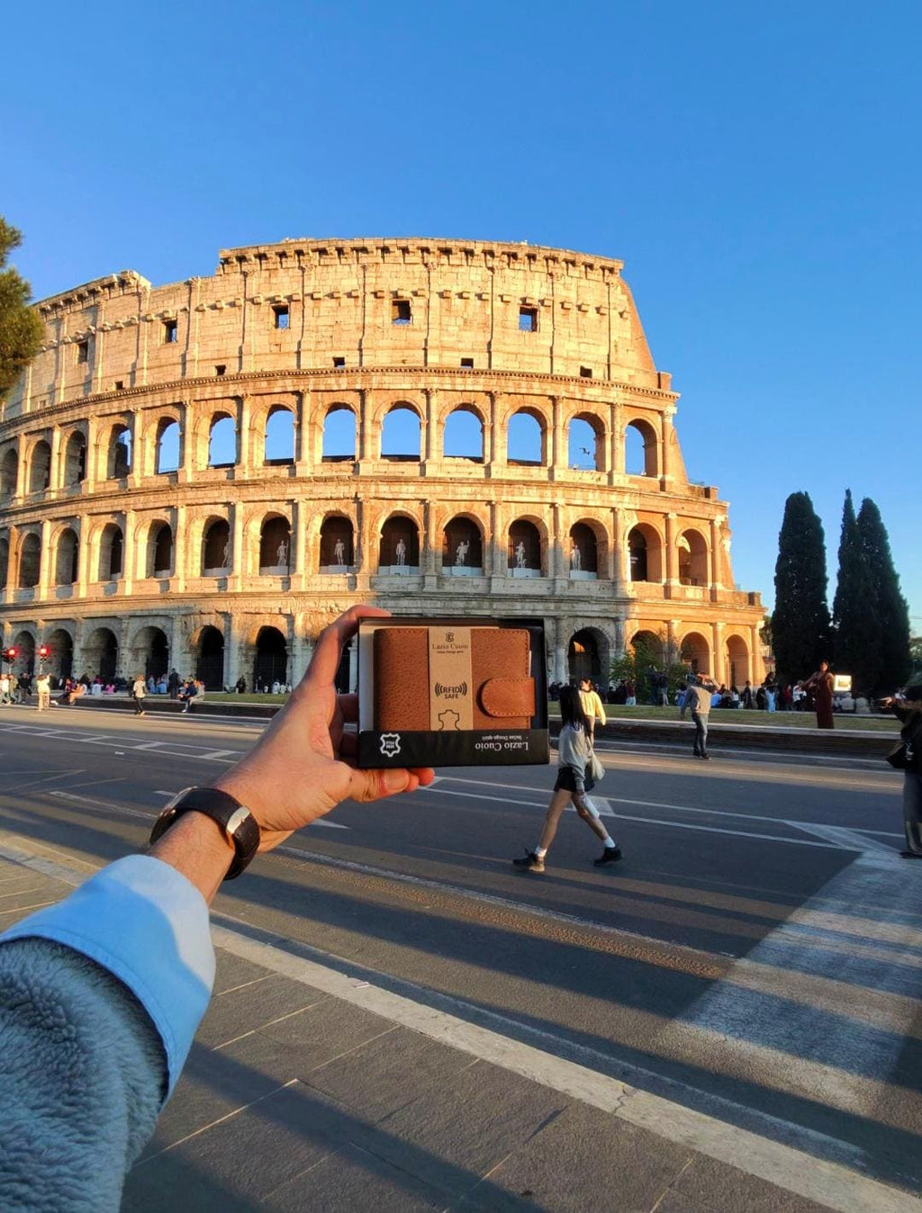 Gepersonaliseerde Leren Portemonnee, Italiaans design, RFID-blokkering, Gegraveerd cadeau