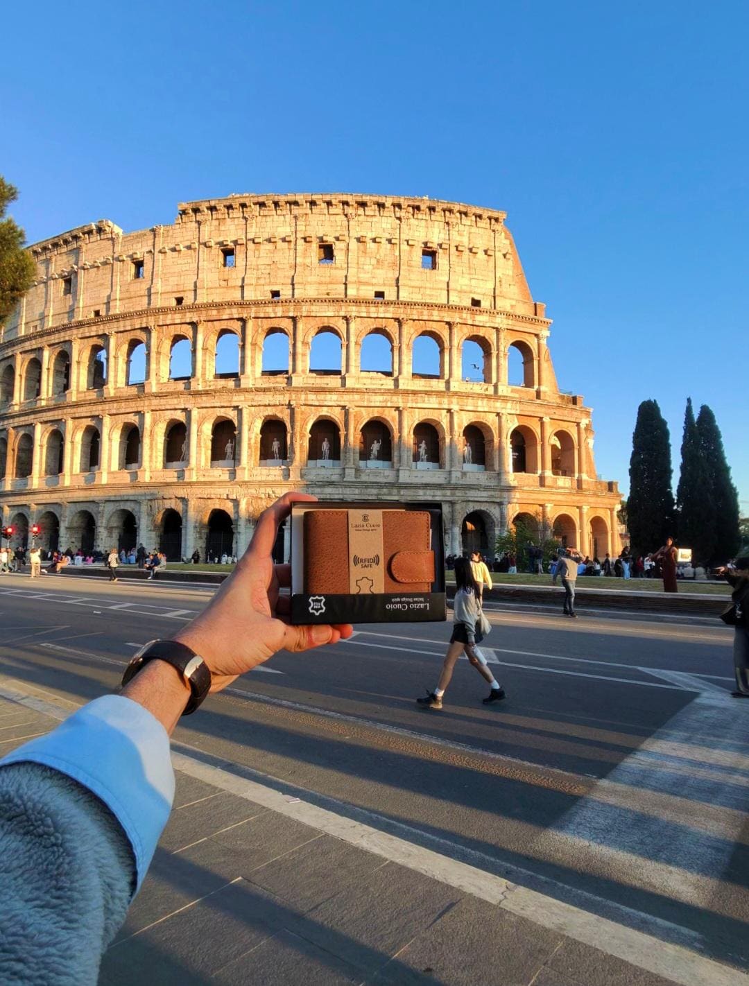 Gepersonaliseerde Leren Portemonnee, Italiaans design, RFID-blokkering, Gegraveerd cadeau