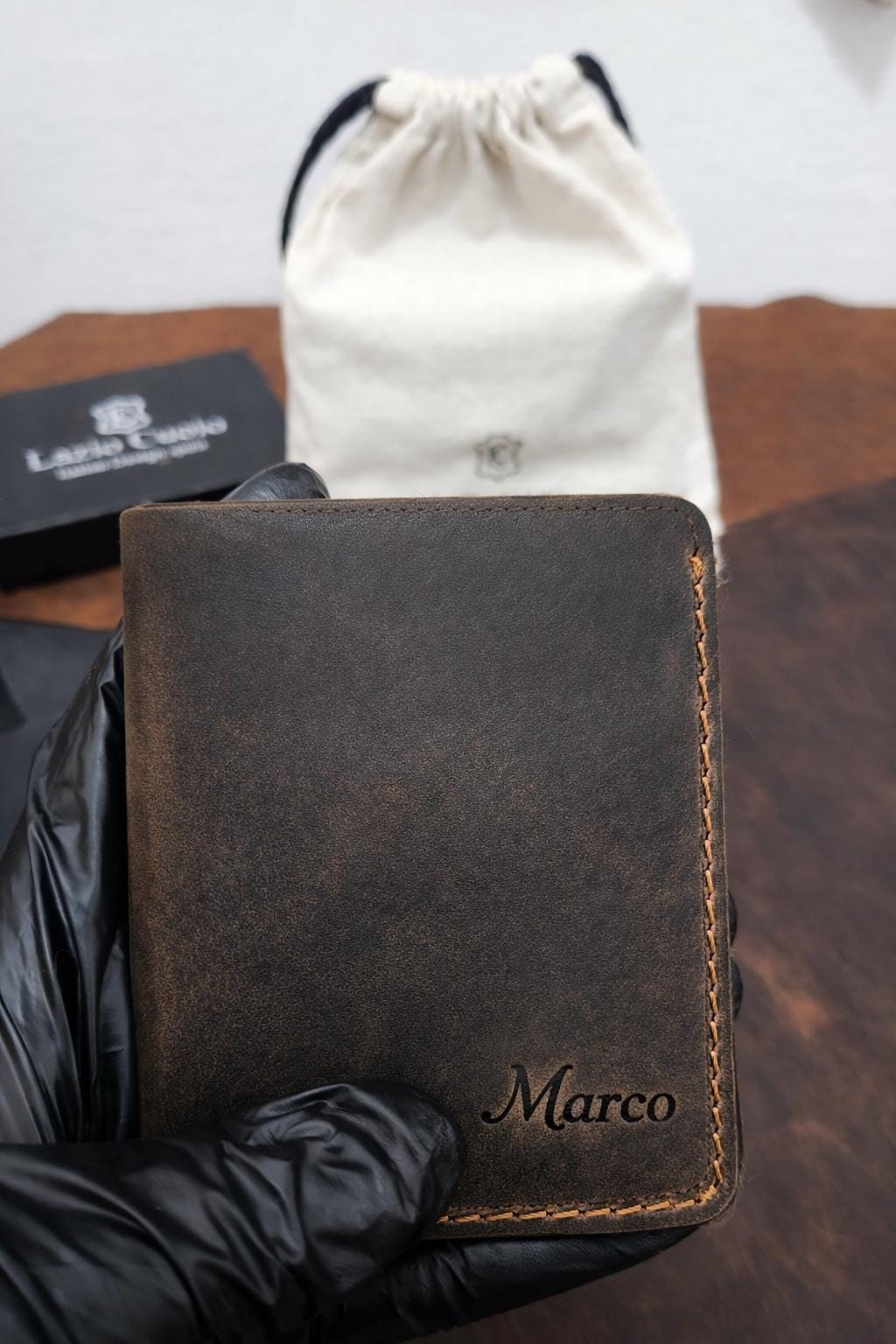 Portefeuille Homme en Cuir Véritable Personnalisé | Équipe de Football de Votre Choix