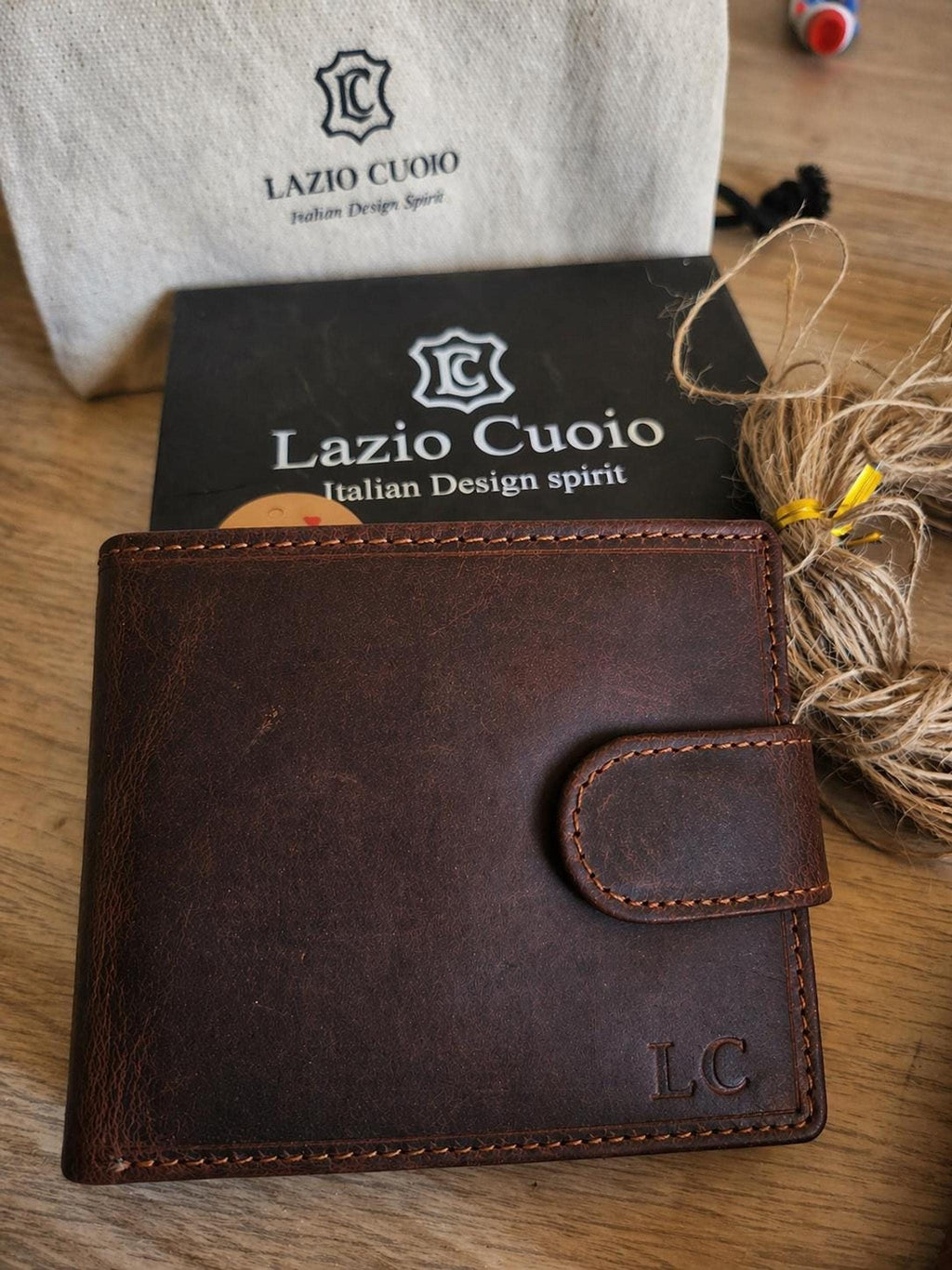 Personalised Leather Bifold Wallet, Italian design, RFID Blocking, Engraved Gift